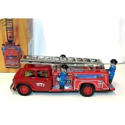 【ブリキのおもちゃ】ブリキの消防車　はしご車