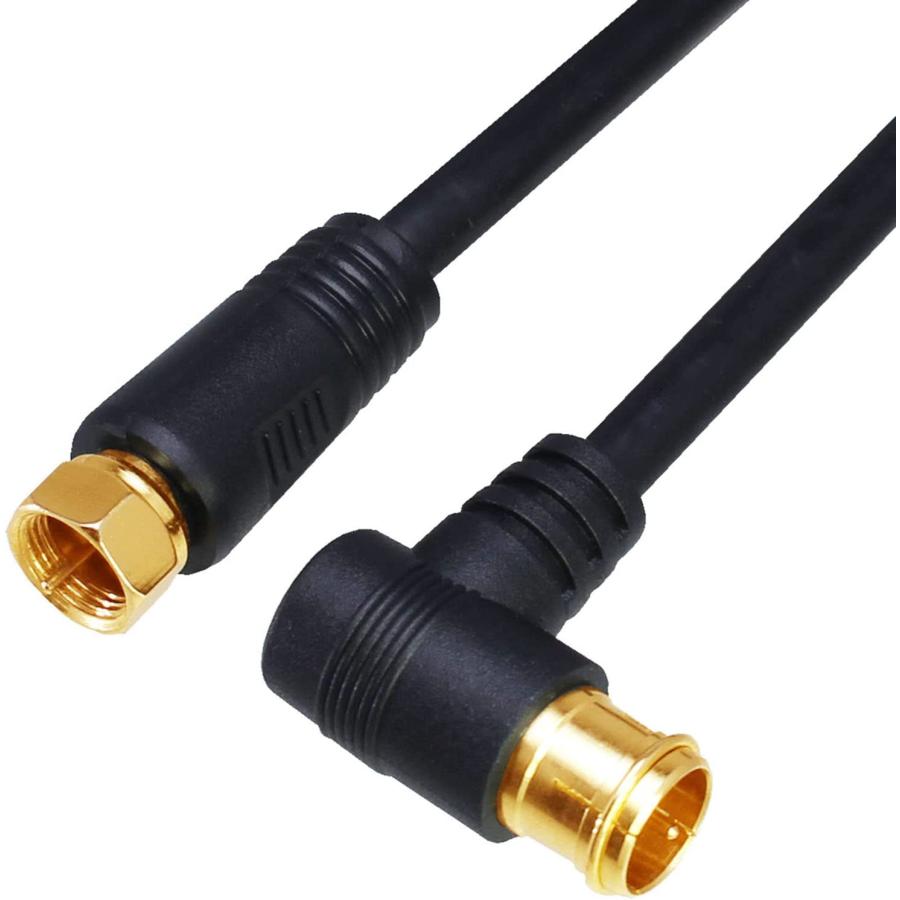 TARO'S（タローズ） アンテナケーブル 1m 同軸 S-4C-FB L型 - F型(ネジ