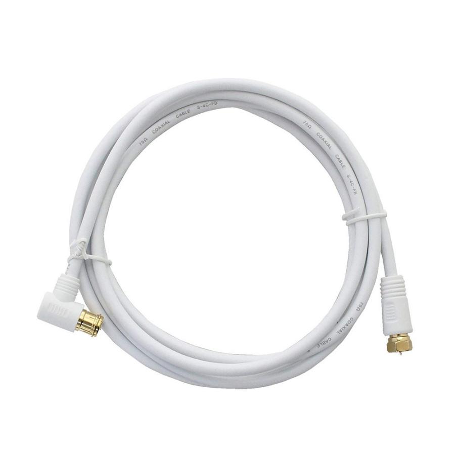 アンテナケーブル 1m 同軸 S-4C-FB L型 - F型(ネジ式) 4K 8K対応 テレビアンテナ コード 線 BS CS CATV 地デジ 4CLF-01WH ホワイト 白 送料無料 | TARO'S | 02
