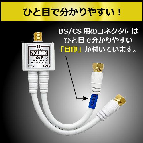 TARO'S アンテナ分波器 4K8K放送 ケーブル付き 出力 ケーブル一 TARO'S アンテナ分波器 4K8K放送 ケーブル付き 出力 ケーブル一
