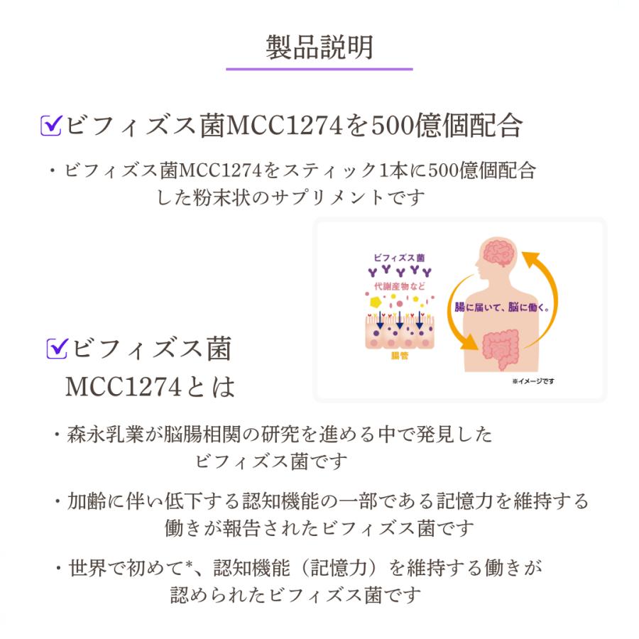 メモリービフィズス菌 / 記憶対策サプリ 森永 森永乳業 記憶対策 記憶力 サプリ サプリメント ビフィズス菌mcc1274 ビフィズス菌 機能性表示食品 30本入 1個_1
