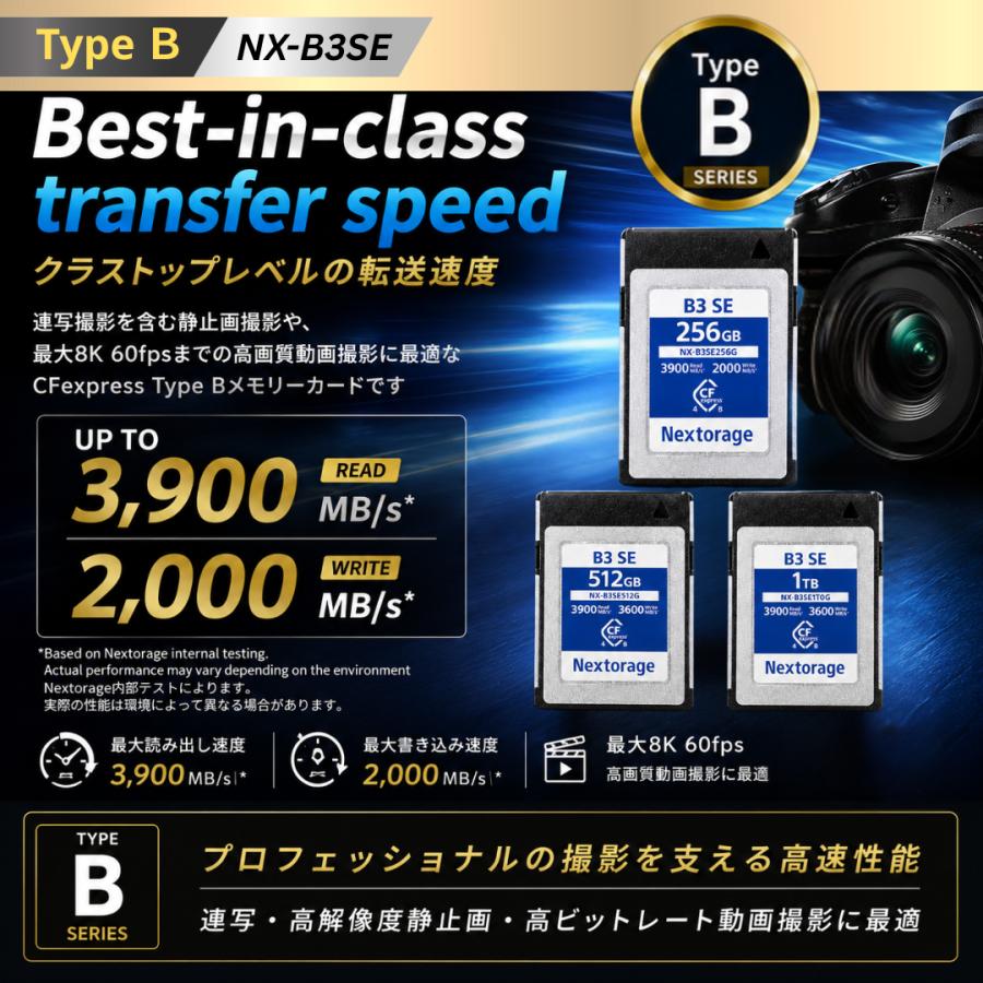 nextorage cfexpress type b 512gb / a cfexpressカード typeb 256gb