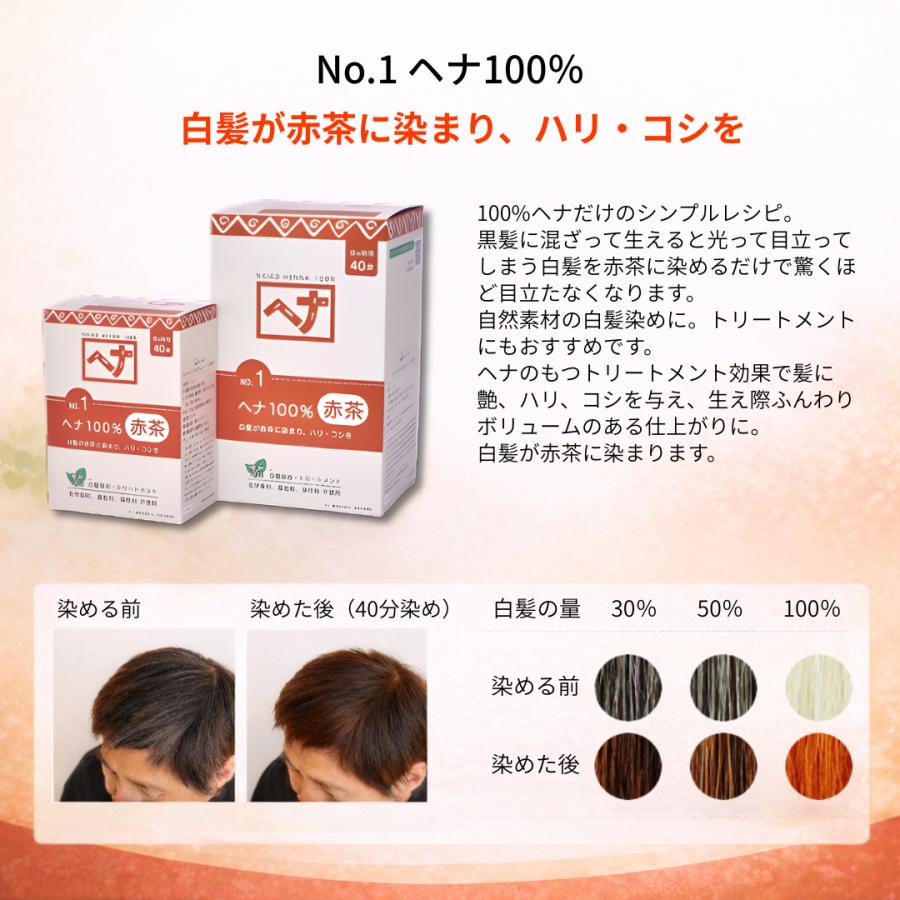 naiad（ナイアード） ヘナ 白髪染め ヘナカラー 赤茶 ヘナ100% 100g