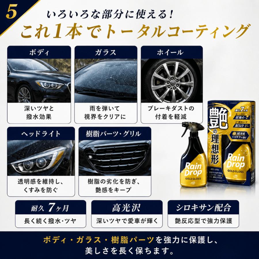 SOFT99自動車用ケア用品セット超GLACOレインドロップ眼神 ソフト99 レインドロップ ゴールドグロス レインドロップ レイン