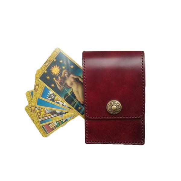 本革レザー　タロットケースウィッカ 手作り日月タロット カード ボックス魔女小物ボックス魔術ギフト