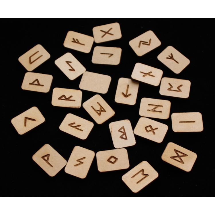 ルーン占い 木製ルーン スリムタイプ 実践で使えるベルベットバッグ