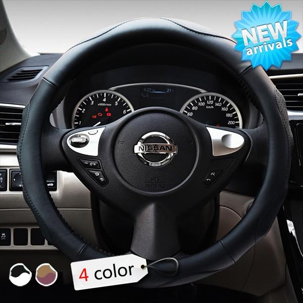 ハンドルカバー ステアリング カバー 在庫有 ディンプル加工 高級感 軽自動車 普通車 全新作 内装