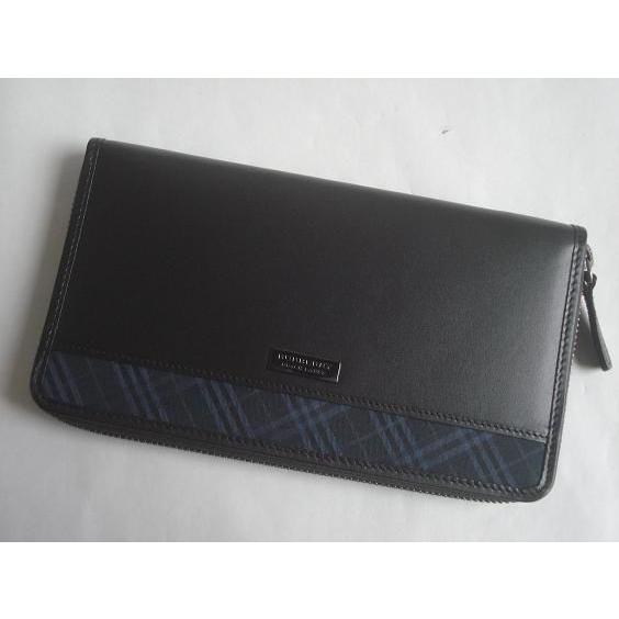 バーバリー ブラックレーベル Burberry Black Label 長財布 ラウンドファスナー チェック ブルー メンズ Bk 0017 タルトビア 通販 Yahoo ショッピング