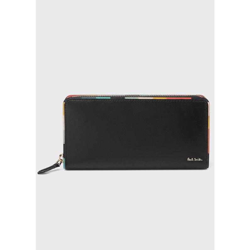 ポールスミス paul smith 長財布 ブラック アーティストストライプ 