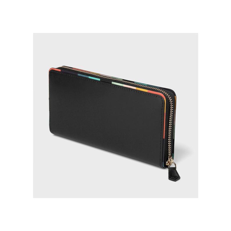 ポールスミス paul smith 長財布 ブラック アーティストストライプ 