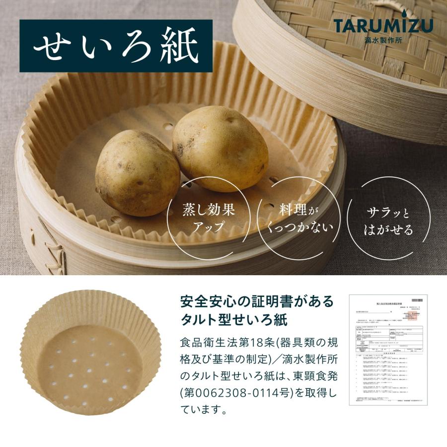 【 滴水製作所 】お手入れ簡単 タルト型 セイロ専用用紙 セパレート紙  ( セイロ 21cm対応 ) 業務用 穴あき丸型 100枚セット |  | 01