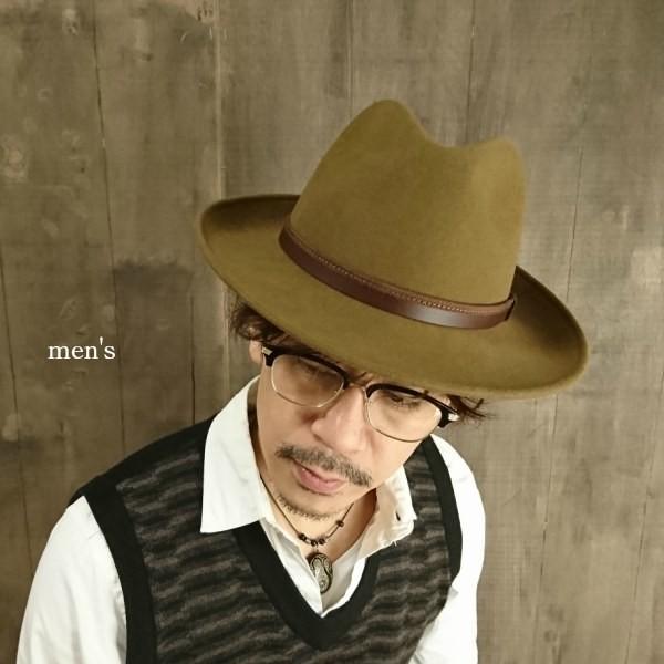 帽子 フェルトハット つば広 メンズ レディース ギフト イタリア製
