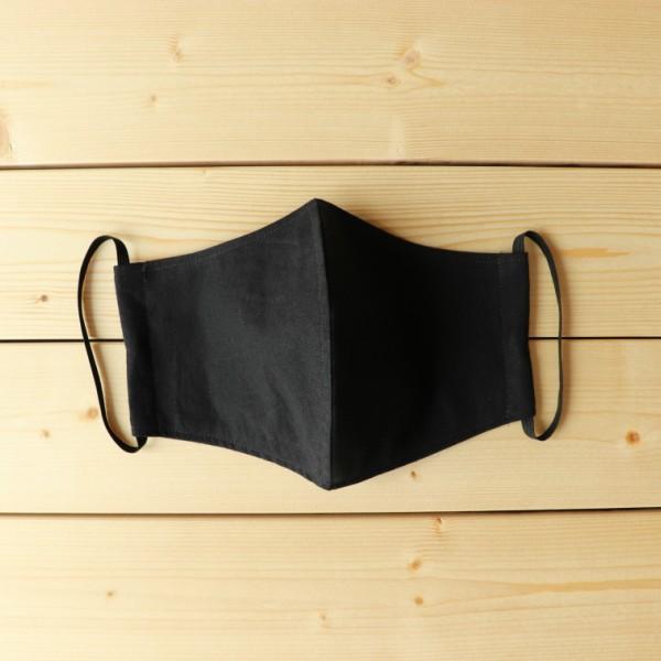 二重マスクにも 布マスク 日本製 夏 裏表黒 お肌に優しい 裏さらし 洗える 綿100％ シャープなライン おしゃれ かっこいい ブラックマスク 大きめ Ｌサイズ｜tarutaru｜04