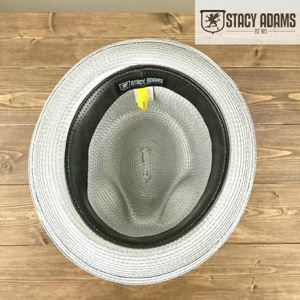 ストローハット メンズ 帽子 インポート 中折れ ブランド STACY ADAMS