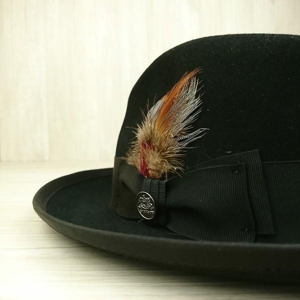 STETSON 帽子 ファー フェルトハット 中折れ帽 メンズ カラー 黒