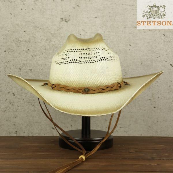 STETSON カウボーイハット 麦わら帽子 メンズ ステットソン