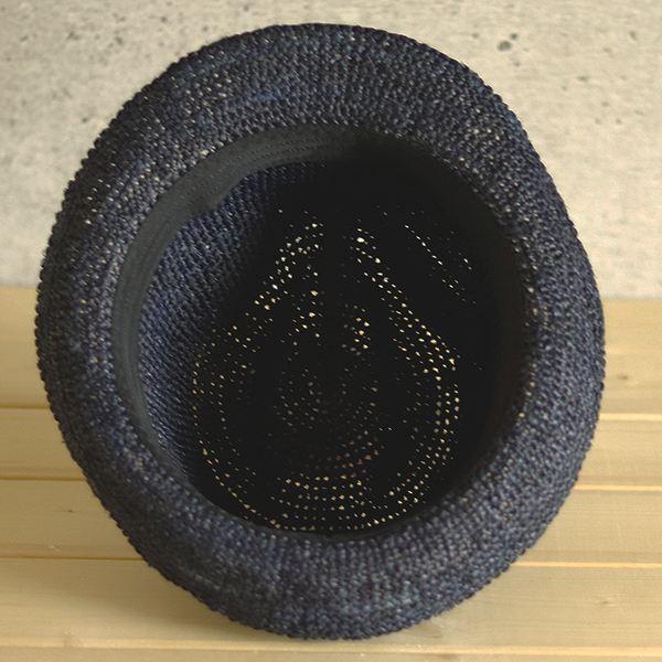 麦わら帽子 メンズ レディース 大きいサイズ ラフィア 中折れハット ストローハット プレゼント レジャー アウトドア 春夏 56 58 60 62 ネイビー 紺