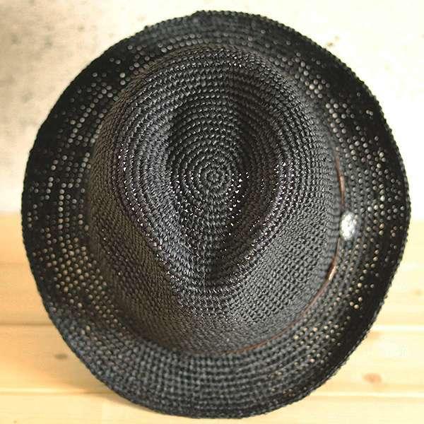 麦わら帽子 メンズ レディース 大きいサイズ ラフィア 中折れハット ストローハット プレゼント レジャー アウトドア 春夏 56 58 60 62 ブラック 黒