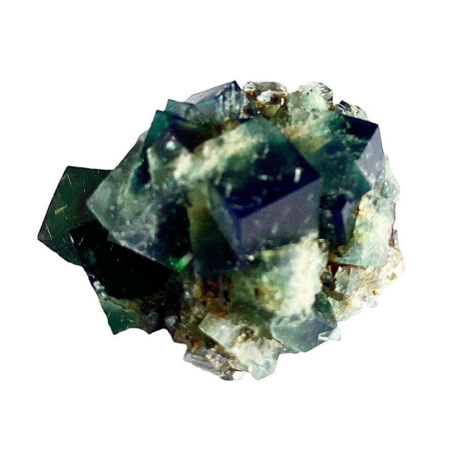 フローライト　結晶原石　ヘマタイト共生　稀少品　最大幅6.5cm　148ｇ｜tarutosuhure｜02