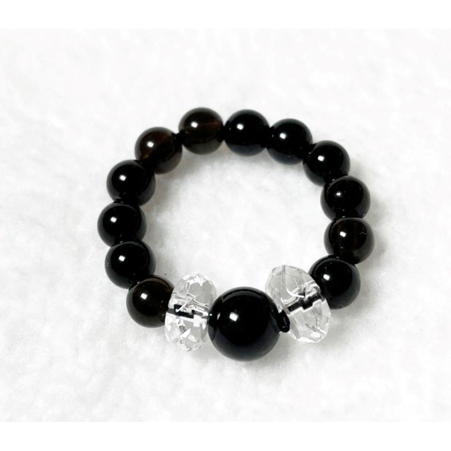 モリオン リング 邪気払い 御守り 厄除け 送料無料 パワーストーン 11