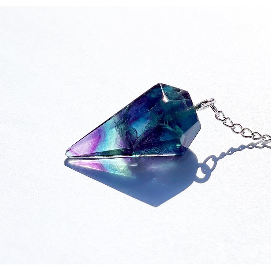 フローライト ミックス ペンデュラム ブルーグリーン 虹入り 占い