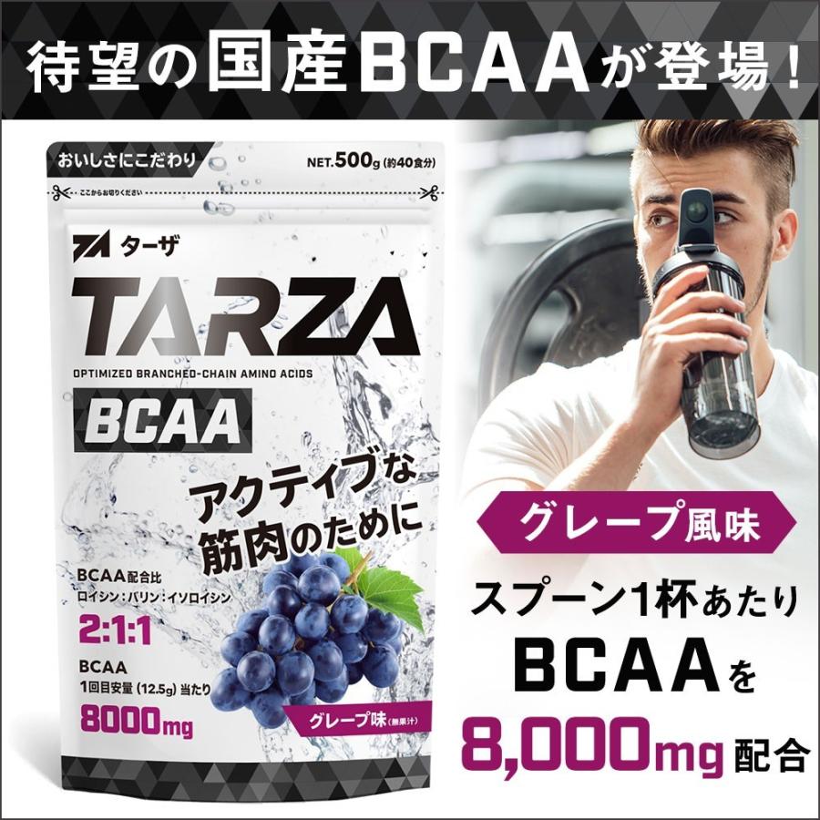 TARZA（ターザ） BCAA グレープ風味 500g クエン酸 パウダー 約40杯分 アミノ酸  サプリ | ブランド登録なし