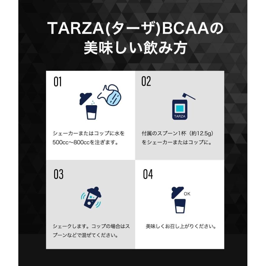 TARZA（ターザ） BCAA グレープ風味 500g クエン酸 パウダー 約40杯分 アミノ酸  サプリ｜tarza｜15