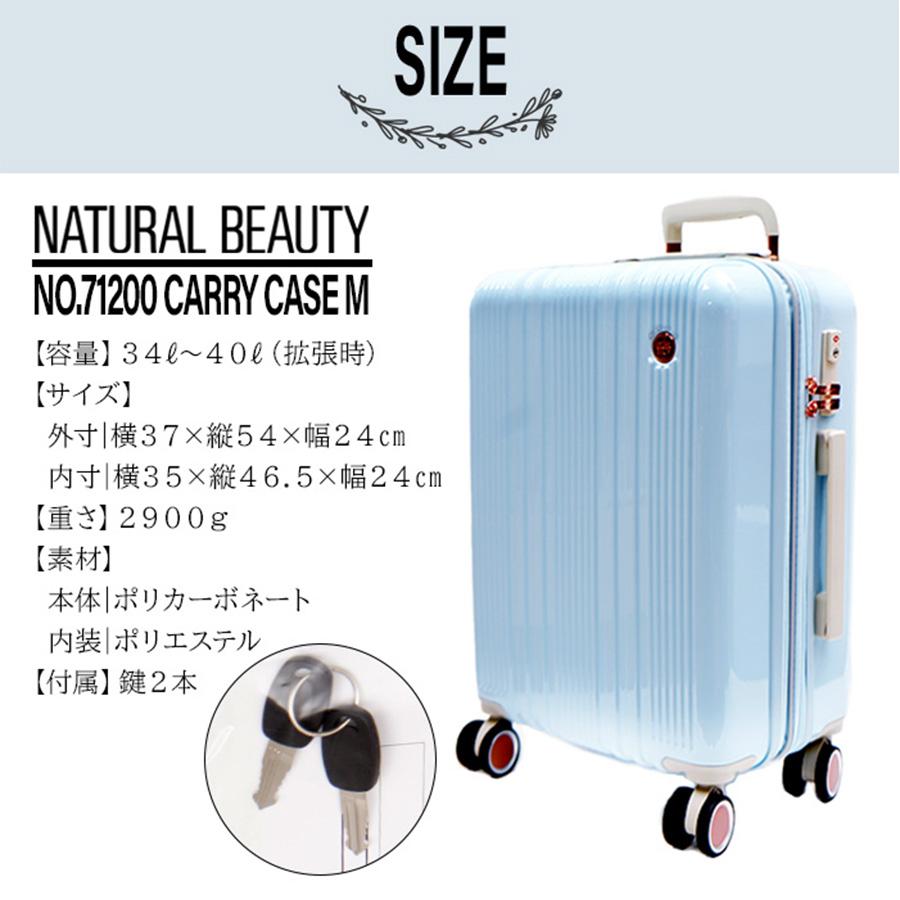ナチュラルビューティー　キャリーケース　L　定価17600円 ナチュラルビューティー キャリーケース L 定価17600円 NATURAL