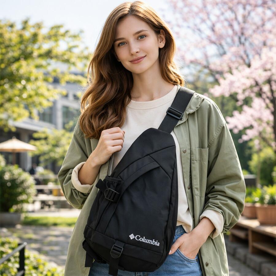 極美品 スリングバッグ ボディバッグ ウエストバッグ ブラック 黒 Columbia（コロンビア） Columbia Big Muddy Road スリングバッグ
