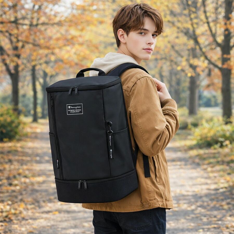 リバプール チャンピオン ブラックリュック・バックパック Champion（チャンピオン） リュック 大容量 ウイチタ スクエアリュック