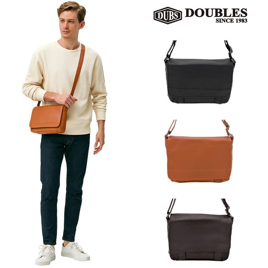 DOUBLES】vwe1919 フラップショルダー 斜め掛け 牛革 本革 レザー