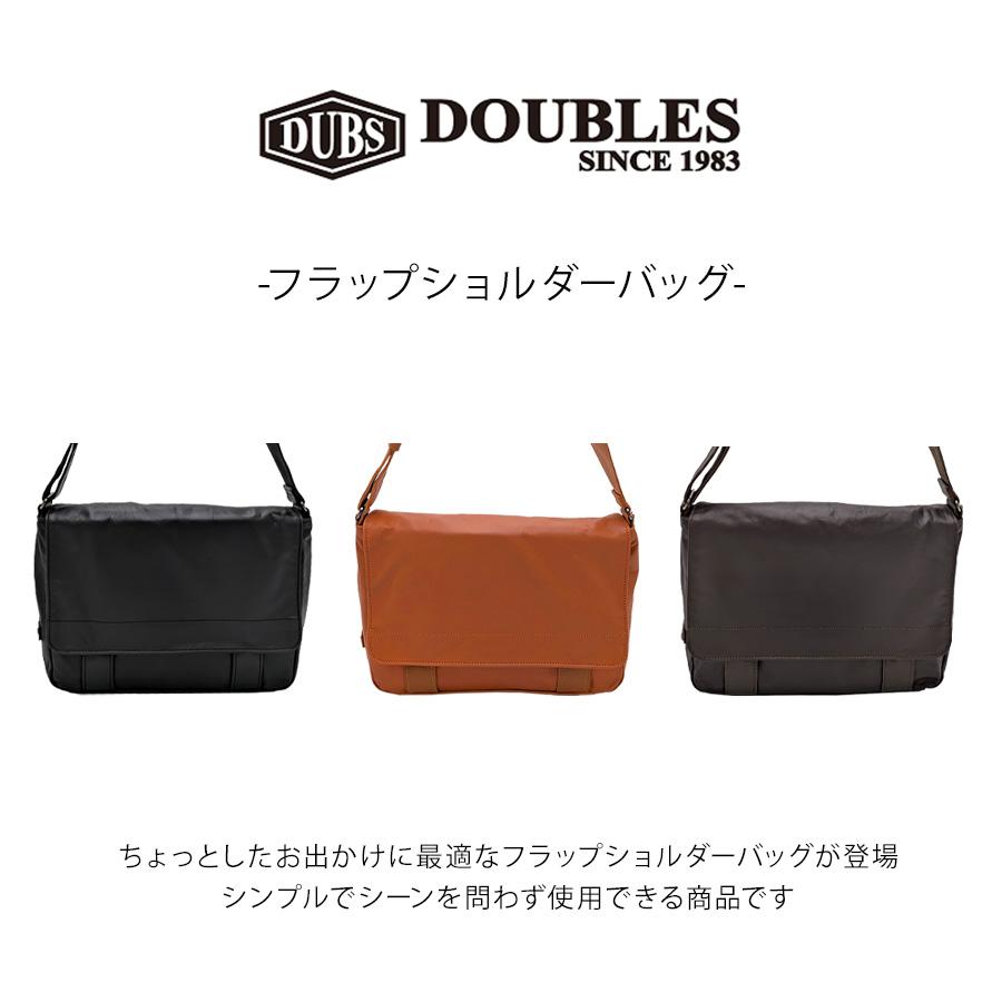 DOUBLES】vwe1926 フラップショルダー 斜め掛け 牛革 本革 レザー