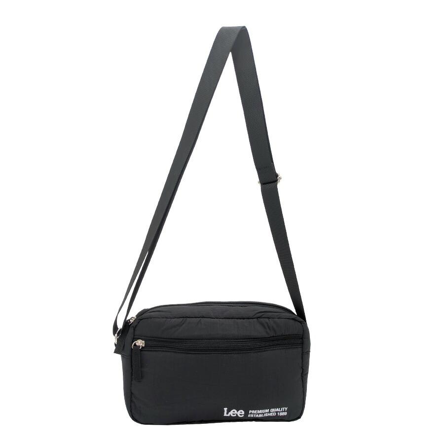 極美品 ブラック ショルダーバッグ 即購入OK クリックポスト/時間指定不可】【Lee】320-1410 横型ショルダーバッグ