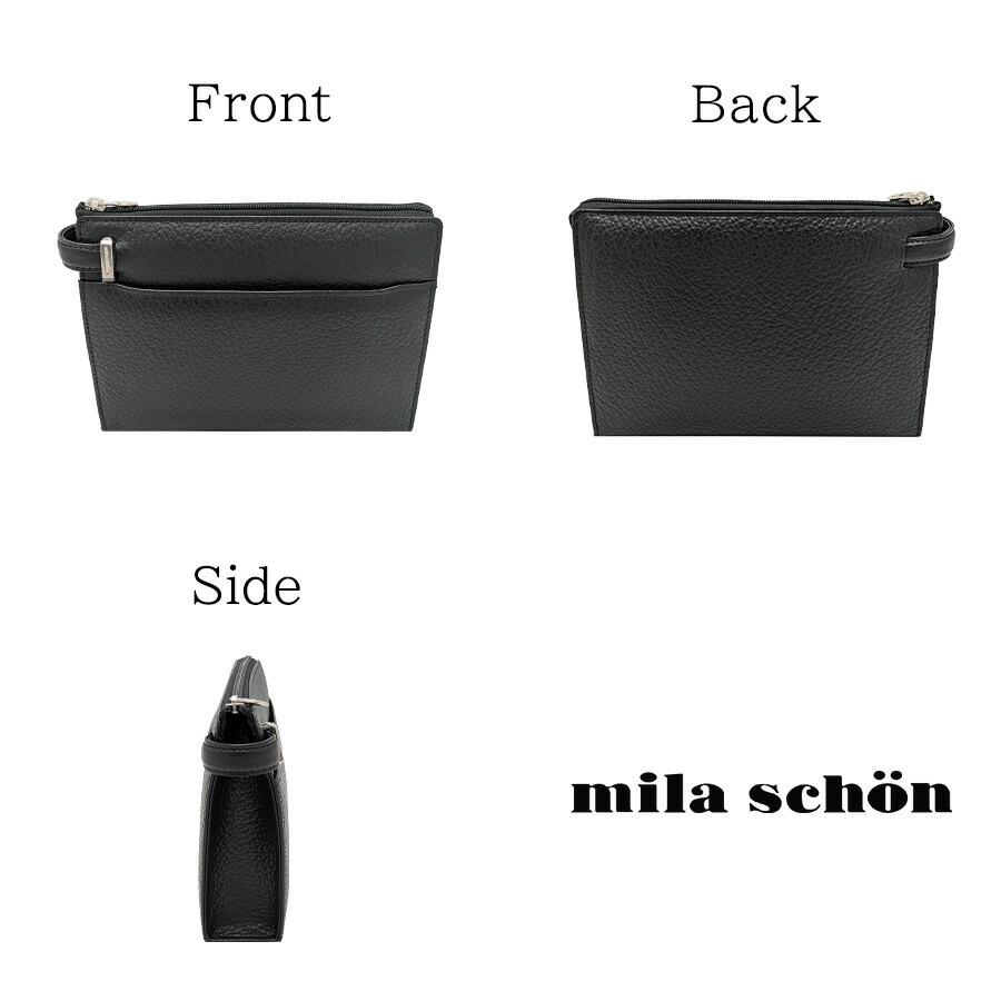 mila schon】197212 ミラショーン ネロ クラッチバッグ セカンドバッグ