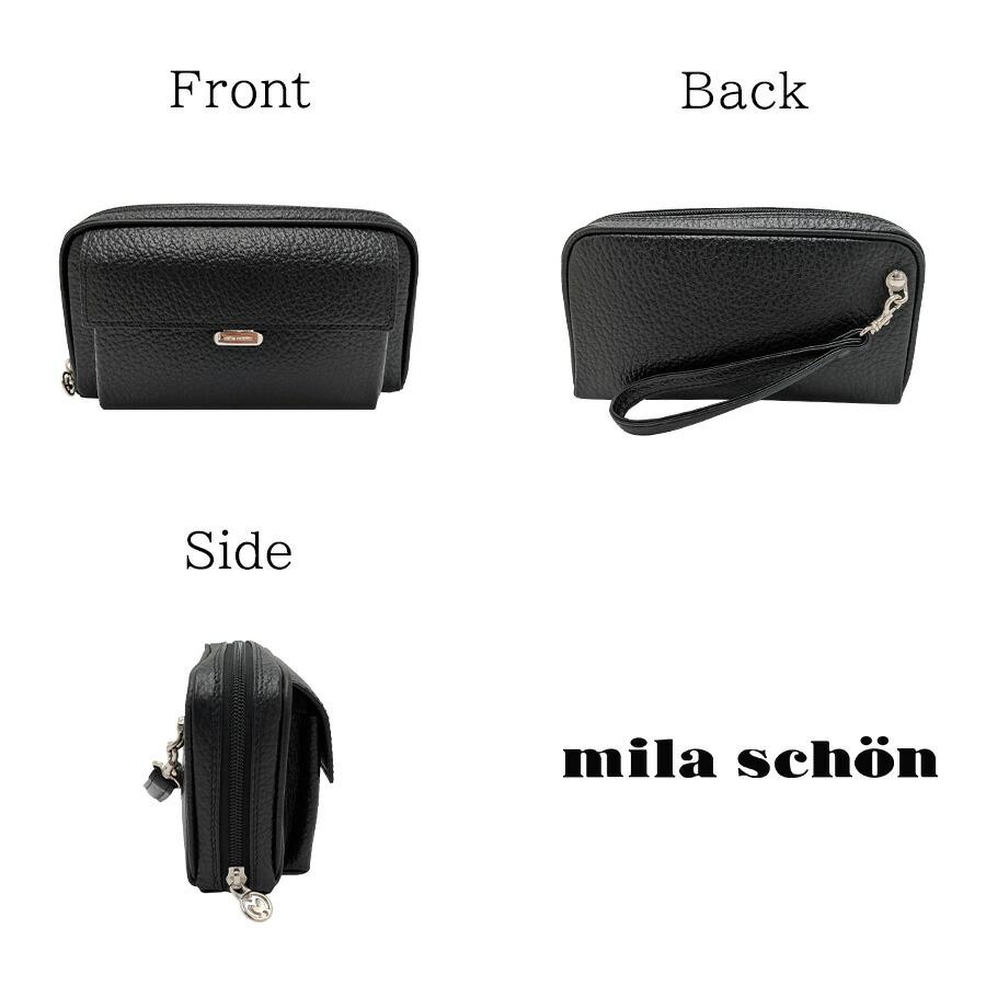 mila schon】197214 ミラショーン ネロ クラッチバッグ セカンドバッグ