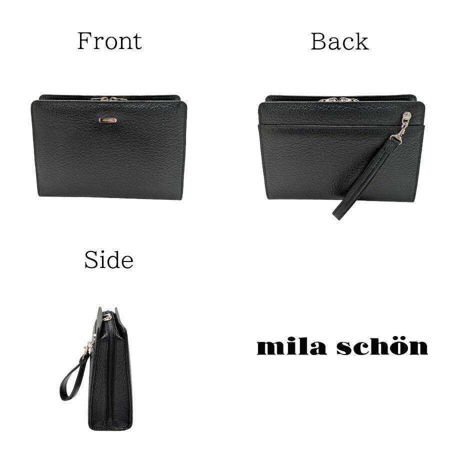 mila schon】197220 ミラショーン ネロ クラッチバッグ セカンドバッグ