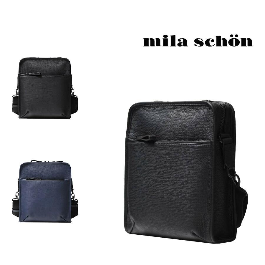 【mila schon】291152 ミラショーン バル ショルダーバッグ 斜め掛け かばん 日本製 レザー 牛革 使いやすい コンパクト メンズ プレゼント ギフト ブラック mila schon】291152 ミラショーン バル ショルダーバッグ 斜め掛け
