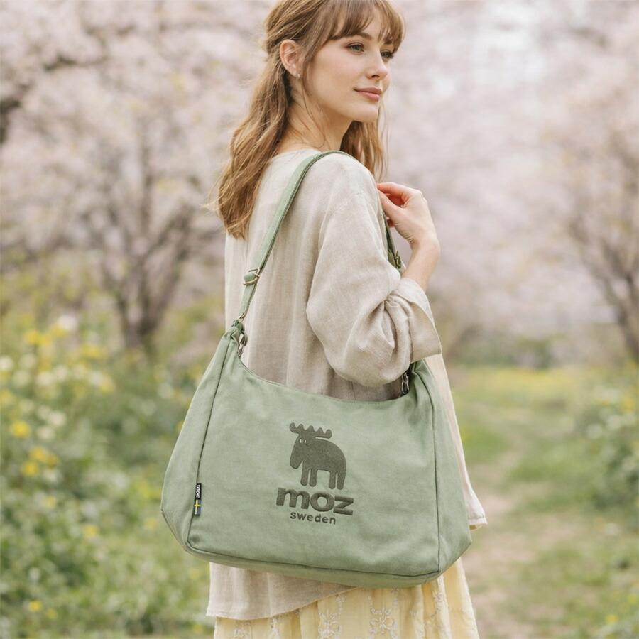moz（モズ） コットンショルダー ショルダーバッグ 斜め掛け 斜め掛け