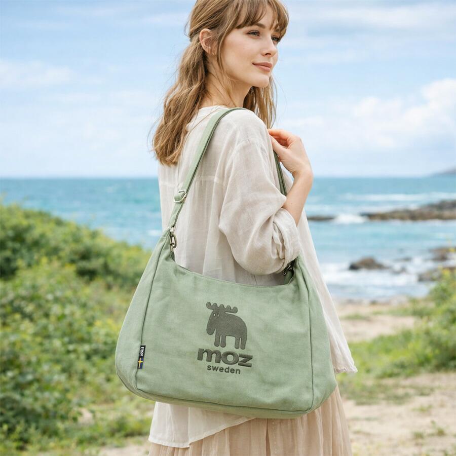 moz（モズ） コットンショルダー ショルダーバッグ 斜め掛け 斜め掛け