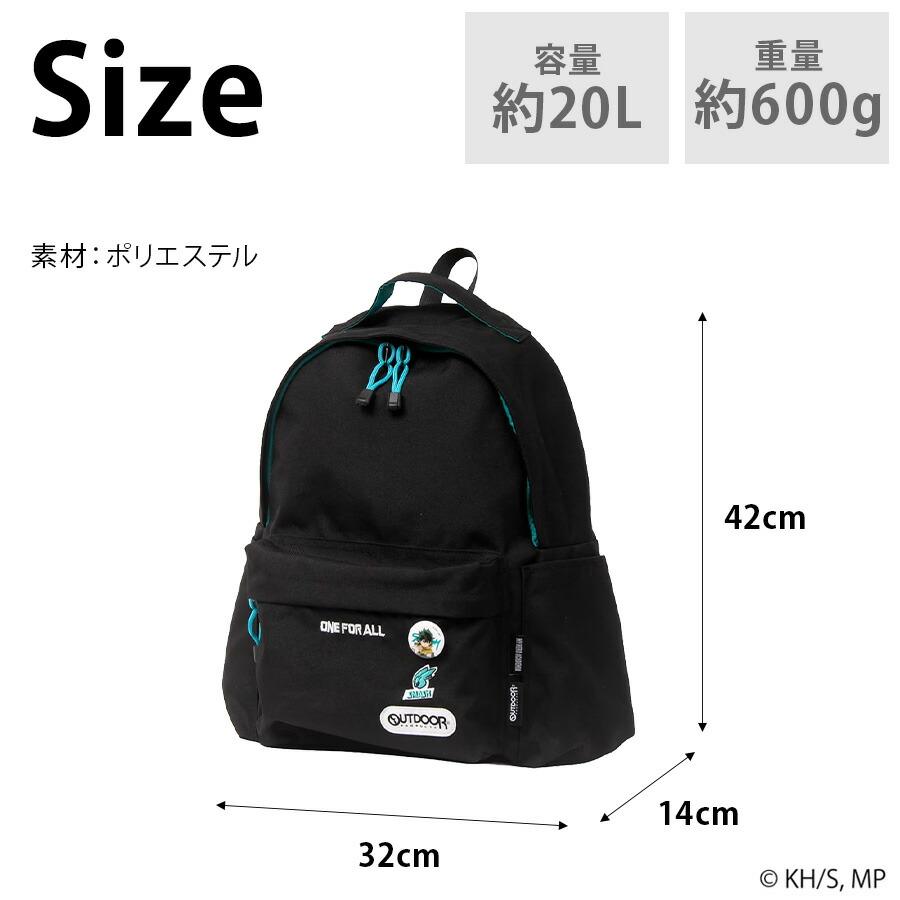 outdoorproducts 僕のヒーローアカデミア 缶バッチ付きバックパック