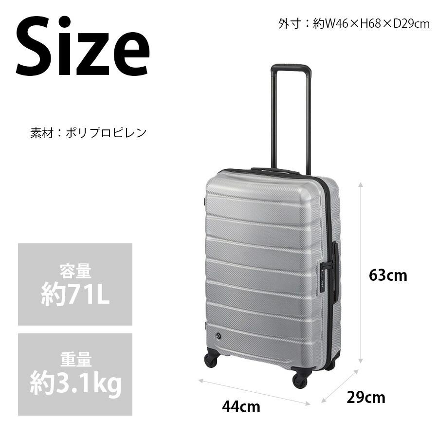 PROTECA】 01523 エアロフレックスDX2 スーツケース 71L 5-6泊 出張