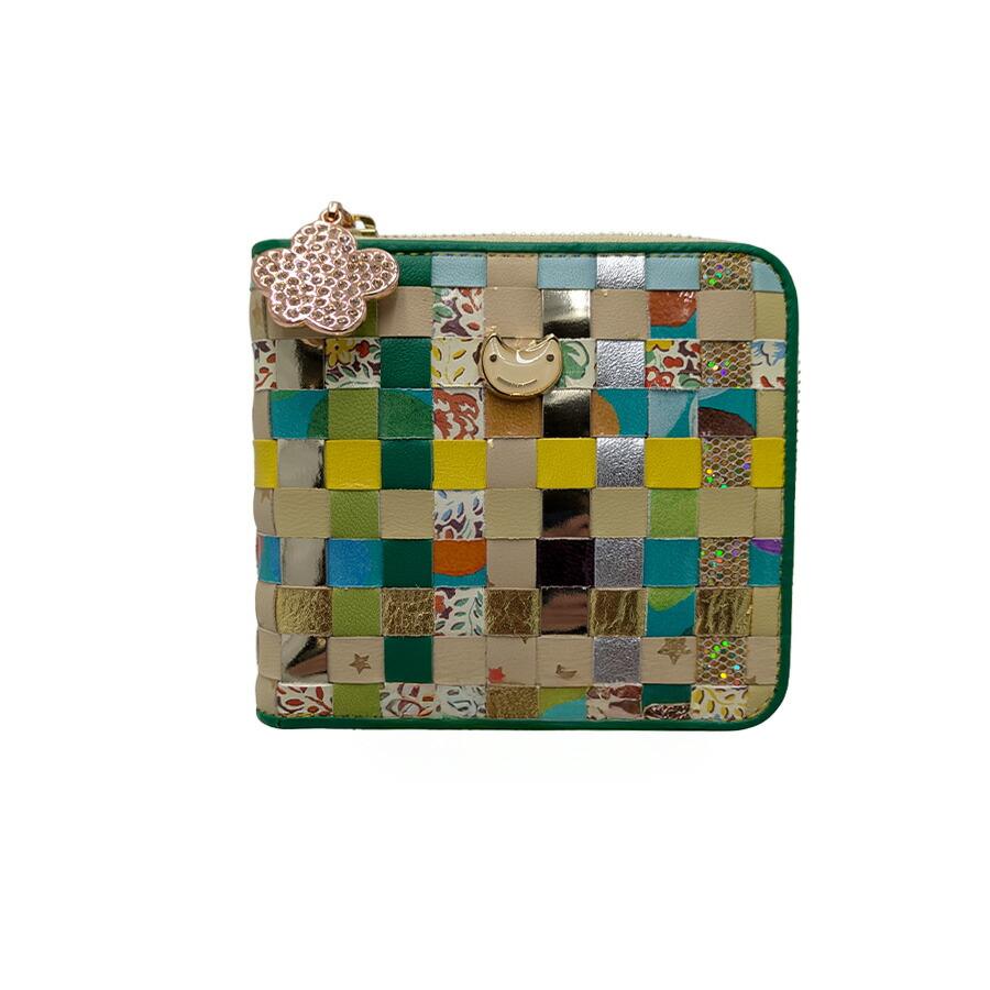 tsumorichisatoCARRY 57644 エポネコメッシュ 二つ折り財布 折り財布 ウォレット コンパクト レディース プレゼント ギフト 母の日 日本製 一粒万倍 猫 ブラック tsumorichisatoCARRY 57644 エポネコメッシュ 二つ折り財布 折り財布