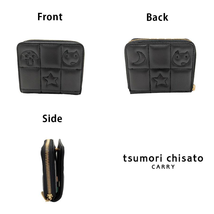 tsumori chisato CARRY】57821 ネコキルティング 折り財布 財布 さいふ