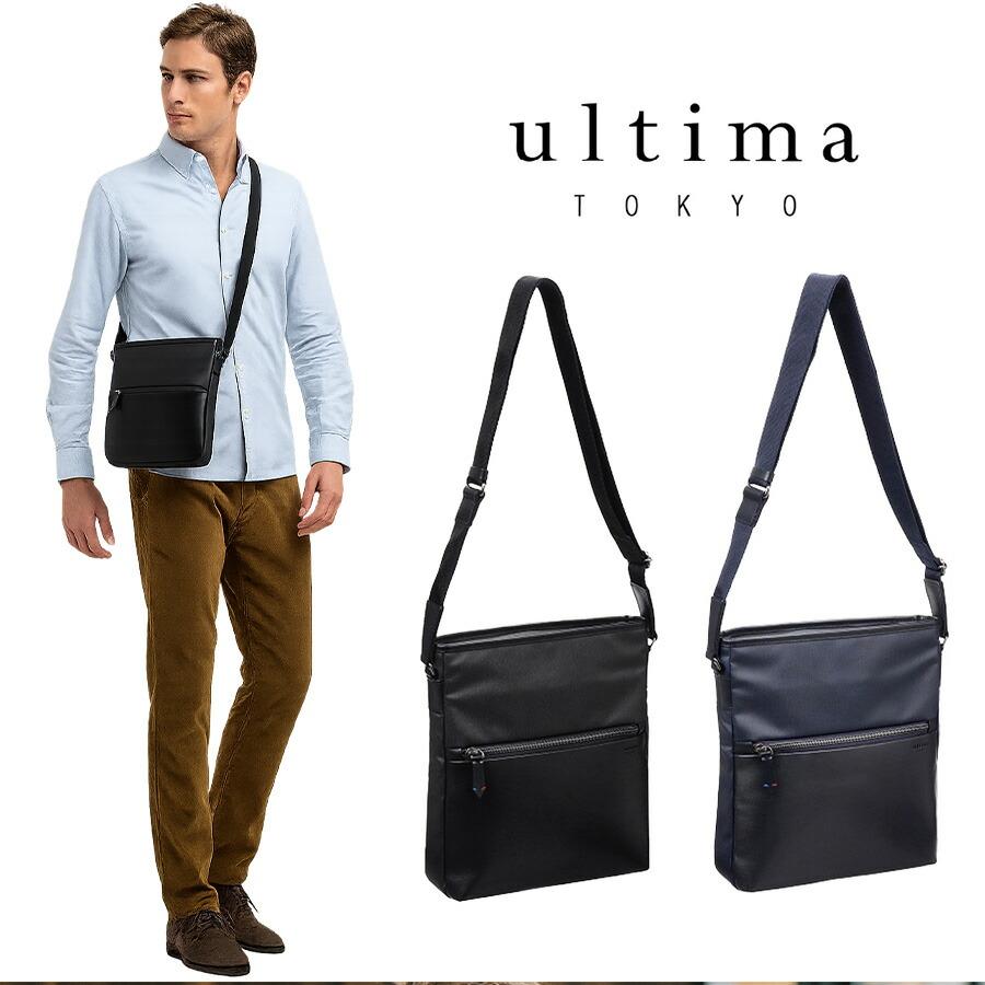 ultimaTOKYO 68173 ディーノ タテ型ショルダーバッグ ショルダーバッグ 斜め掛け かばん カバン メンズ ユニセックス プレゼント ギフト 父の日 ブラック ultimaTOKYO 68173 ディーノ タテ型ショルダーバッグ ショルダーバッグ