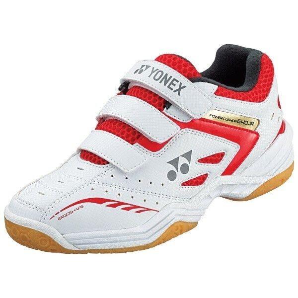 YONEXバドミントンシューズ　パワークッション640ジュニア SHB640JR ホワイト/レッド（114）