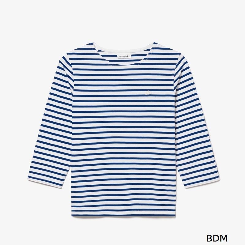LACOSTE（ラコステ） SALE! 7分袖 ボーダー Tシャツ TF096EL