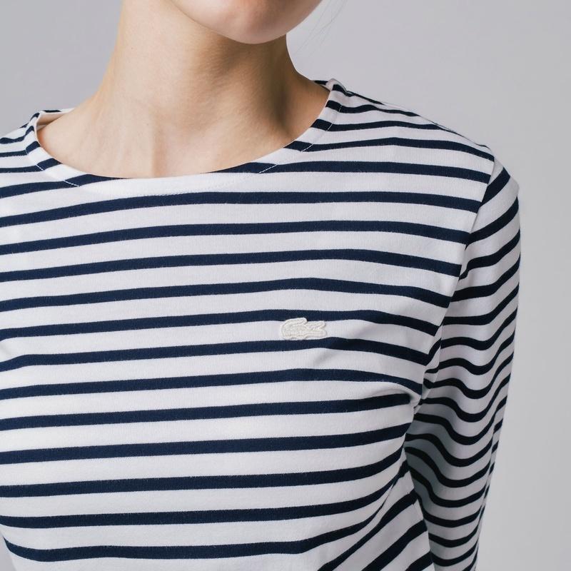 LACOSTE（ラコステ） SALE! 7分袖 ボーダー Tシャツ TF096EL