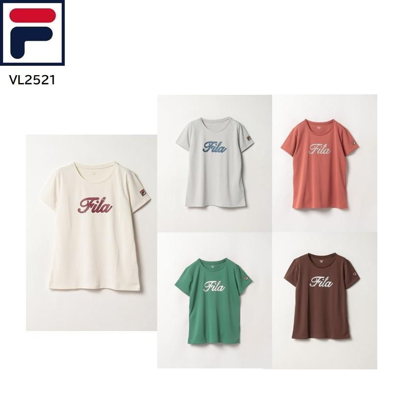 FILA（フィラ） ベルトプリント Tシャツ 1 VL2521 ウィメンズ テニス