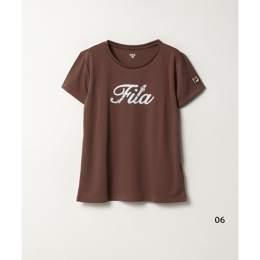 FILA（フィラ） ベルトプリント Tシャツ 1 VL2521 ウィメンズ テニス