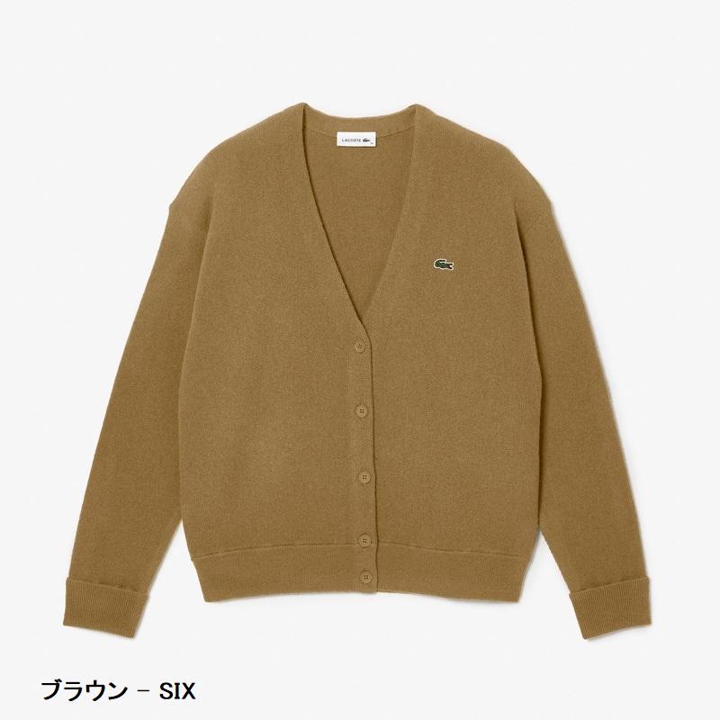 LACOSTE ラコステ プレーンVネックニットカーディガン AF9545-99 LACOSTE ラコステ プレーンVネックニットカーディガン AF9545-99